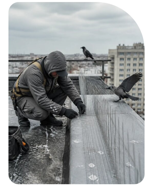 Защита от ворон под ключ в Белогорске по цене от 5101 р. | Сенат-Бгк
